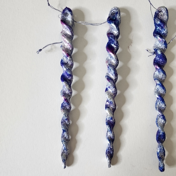 5 HANDCRAFTED Upcycled Swirly Unicorn Icecicle Ornaments HANDPAINTED Holiday - Picture 11 of 17